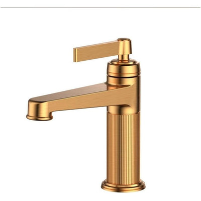 Abbey Satin Bronze Ribbed Basin Tap N23