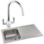 Abode Connekt 1.0 Bowl Inset Kitchen Sink with Astral Sink Tap 860mm L x 500mm W - Stainless Steel