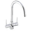Abode Matrix 1.5 RH Bowl Undermount Kitchen Sink with Nexa Sink Tap 572mm L x 450mm W - Stainless Steel