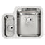 Abode Matrix 1.5 RH Bowl Undermount Kitchen Sink with Astral Sink Tap 572mm L x 450mm W - Stainless Steel