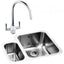 Abode Matrix 1.5 RH Bowl Undermount Kitchen Sink with Astral Sink Tap 572mm L x 450mm W - Stainless Steel