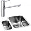 Abode Matrix 1.5 RH Bowl Undermount Kitchen Sink with Specto Sink Tap 572mm L x 450mm W - Stainless Steel