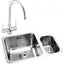 Abode Matrix 1.5 LH Bowl Undermount Kitchen Sink with Nexa Sink Tap 572mm L x 450mm W - Stainless Steel