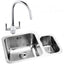 Abode Matrix 1.5 LH Bowl Undermount Kitchen Sink with Astral Sink Tap 572mm L x 450mm W - Stainless Steel
