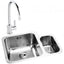 Abode Matrix 1.5 LH Bowl Undermount Kitchen Sink with Atlas Sink Tap 572mm L x 450mm W - Stainless Steel