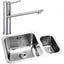 Abode Matrix 1.5 LH Bowl Undermount Kitchen Sink with Specto Sink Tap 572mm L x 450mm W - Stainless Steel