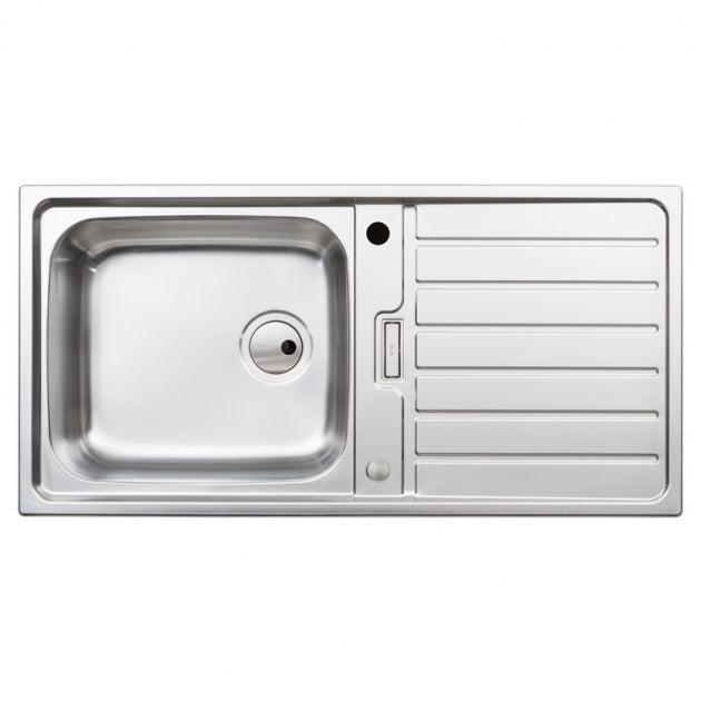 Abode Neron 1.0 Bowl Inset Kitchen Sink with Specto Sink Tap 1000mm L x 500mm W - Stainless Steel