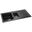 Abode Oriel 1.5 Bowl Granite Inset Kitchen Sink with Astral Sink Tap 950mm L x 480mm W - Black