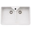 Abode Provincial Large 2.0 Bowl Ceramic Undermount Kitchen Sink 795mm L x 490mm W - White