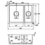 Abode Sandon 1.5 Bowl Ceramic Kitchen Sink 595mm L x 460mm W - White