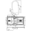 Abode Trydent 1.5 Bowl Inset Kitchen Sink with Atlas Sink Tap 1000mm L x 500mm W - Stainless Steel