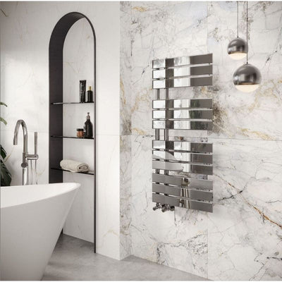 Alpha Chrome Heated Towel Rail - 1080x550mm