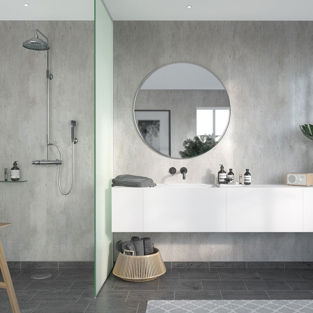 Fibo Signature - Cracked Cement (Plain Panel)