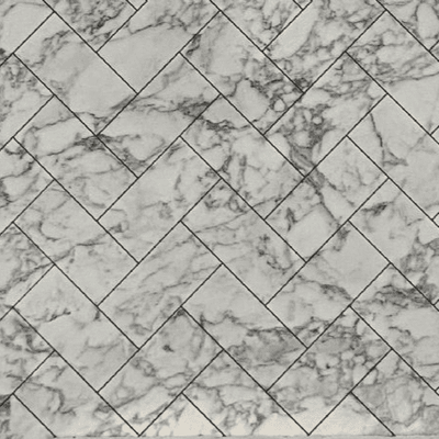 ARTIS Tile Panels - Carrara Herringbone Effect - Ultramatt Splashback