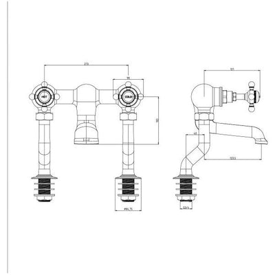 Winston Bath Filler Tap - Chrome