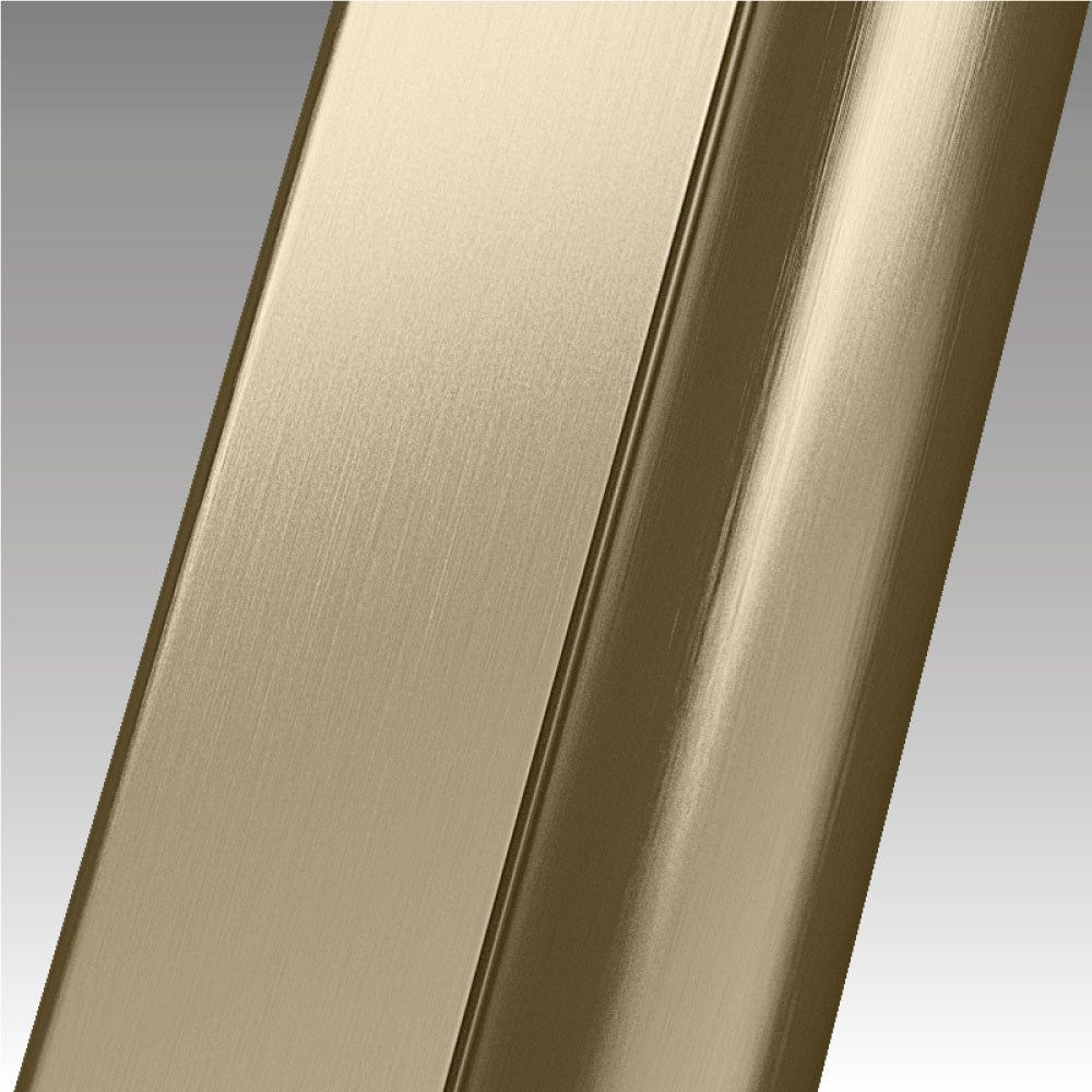 Novellini Shower Door In Brushed Bronze with 1 Swing Door, Fixed Panel & Fixed Side Panel - N180 G+F+F Inline