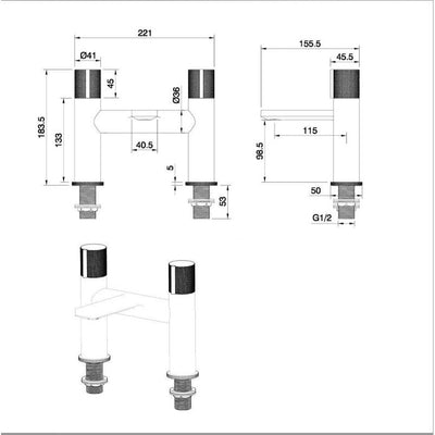 Ajo Bath Shower Mixer Tap
