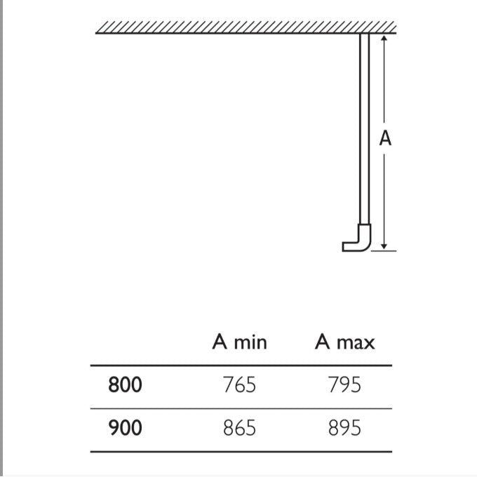 Camila 800mm Frameless Side Panel Only