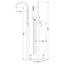 Chelsea Textured Freestanding Bath Tap - Nickel