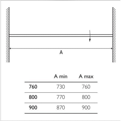 Clover 800mm Pivot Shower Door