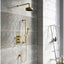 Alpha Concealed Valve Shower Pack – Brushed Gold