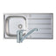 Prima 1 Bowl Stainless Steel Kitchen Sink & Single Lever Tap Pack - CPR041