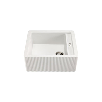 Abode Optima 1.25B Granite Belfast Sink White Granite AW3202