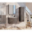 Deane 500mm Wall Hung Vanity Unit in Grey Linear