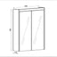 Deane LED Mirrored Wall Cabinet Double Door GREY Linear 550mm