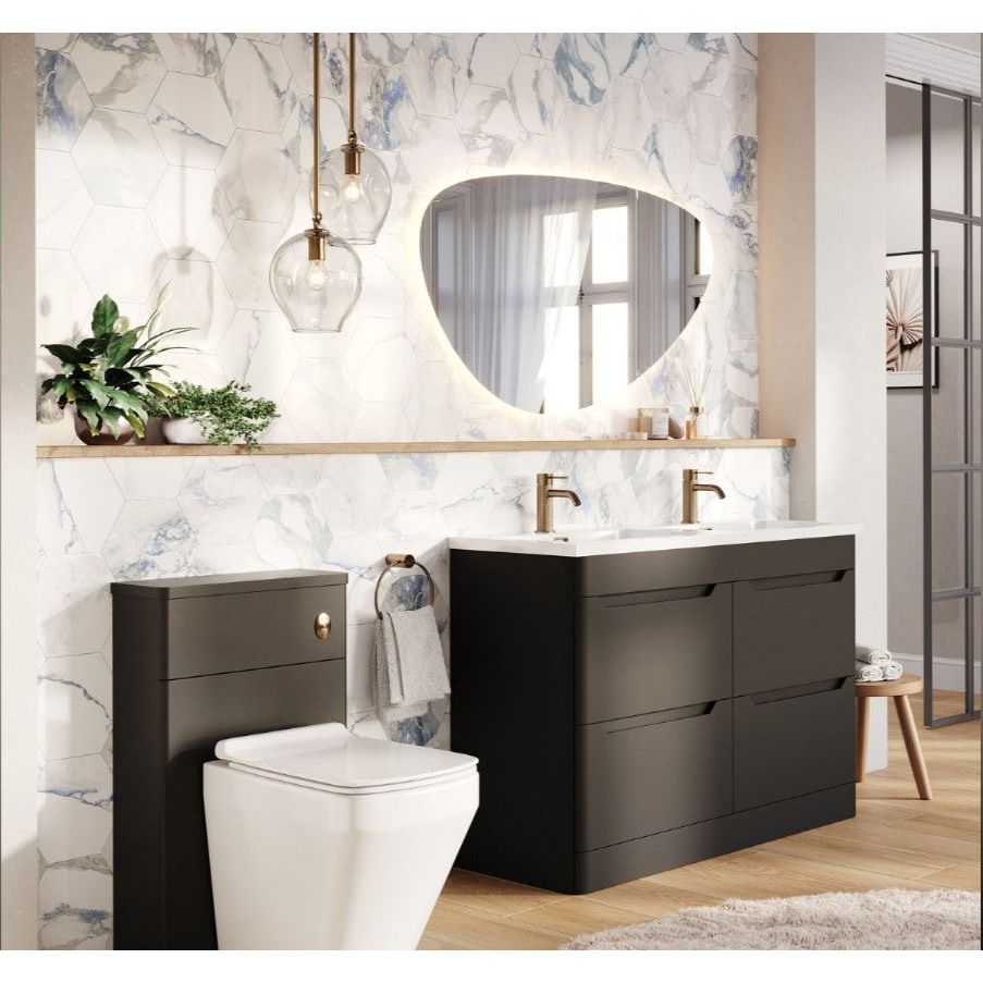 Eon Floor Standing 1200mm Vanity Unit in Matt Black