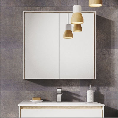 Windsor 550mm LED Mirrored Wall Cabinet in Matt White