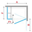Novellini Shower Door In Brushed Bronze with 1 Swing Door, Fixed Panel & Fixed Side Panel - N180 G+F+F Inline
