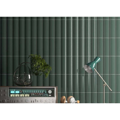 Alicante Out Newport Green Gloss Ceramic Tile - 200x65mm N23