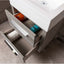 Hermoine 600mm Floor Standing Vanity Unit & Basin - Grey Ash