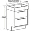 Hermoine 750mm Floor Standing Vanity Unit & Basin - Light Sawn Oak