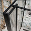 Hopper Black Fluted Glass Frame Shower Screen 1080mm & 300mm Single Frame Return Panel N23