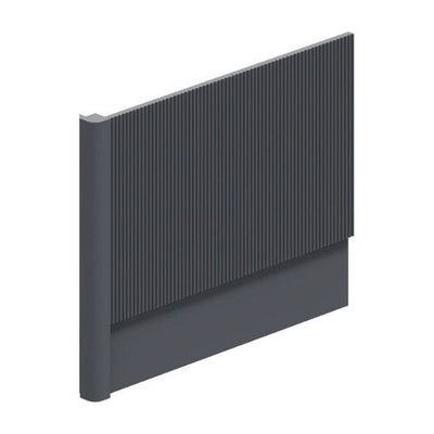 Jack Ribbed End Bath Panel & Corner Post in Charcoal N23