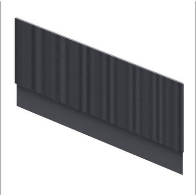 Jack Ribbed Front Bath Panel Charcoal N23