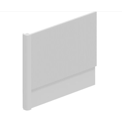Jack Ribbed End Bath Panel & Corner Post in White N23