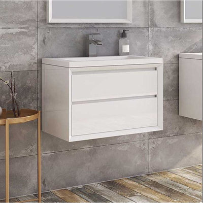 Jupiter 600mm Wall Hung Vanity Unit Gloss White