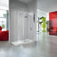 Novellini Kuadra H2 Walk In Shower Screen 98+37 CM X 200 H Chrome