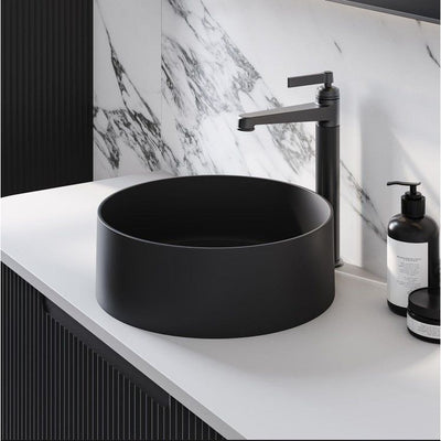 Michael Countertop Stone Basin Matt Black N23