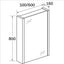 Hermoine 500mm Single Mirrored Cabinet - Light Sawn Oak