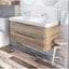 Montana 1200mm Wall Hung Vanity Unit in Light Oak & Resin Basin