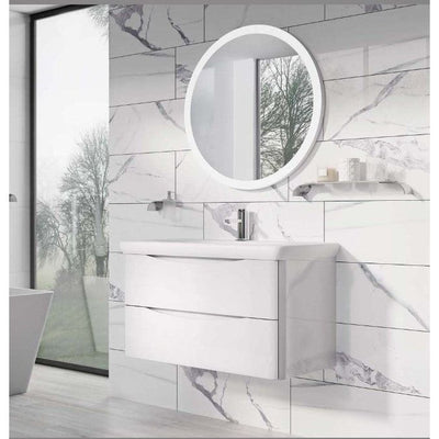 Montana 900mm Wall Hung Vanity Unit in Gloss White & Link Resin Basin