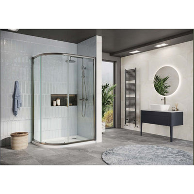 Murphy Gunmetal Sliding Shower Door Quadrant - 1200x900mm