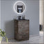Oscar 500mm Floor Standing Vanity Unit Metallic & Black Basin