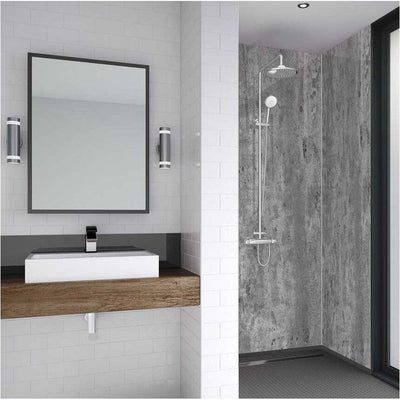 Platinum Stone Wetwall Mermaid Plywood Bathroom Wall Boards - Timeless Trade