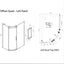 Persian Left Hand Single Sliding Door Quadrant Enclosure -1200 x 900mm