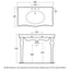 RAK Console Deluxe Basin with Ceramic Legs 1050mm Wide - 3 Tap Hole